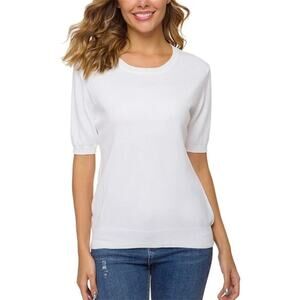 DAIMIDY Women's Pullover Sweaters Soft Tops in White, Size XXL​​​​